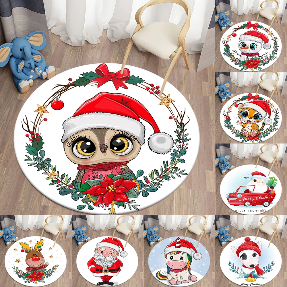 Kawaii Decorative Carpet Animal Printed Christmas Area Rugs Round Carpet for Living Room Floor Mat Anti-Slip Mat for Children
Kawaii Decorative Carpet Animal Printed Christmas Area Rugs Round Carpet for Living Room Floor Mat Anti-Slip Mat for Children