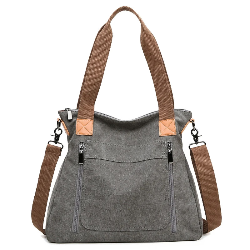 Fashion Outdoor Women Shoulder Bag Zipper Silt Pocket Ladies Large Capacity Handbag High Quality Canvas Solid Color Women Bag
Fashion Outdoor Women Shoulder Bag Zipper Silt Pocket Ladies Large Capacity Handbag High Quality Canvas Solid Color Women Bag
