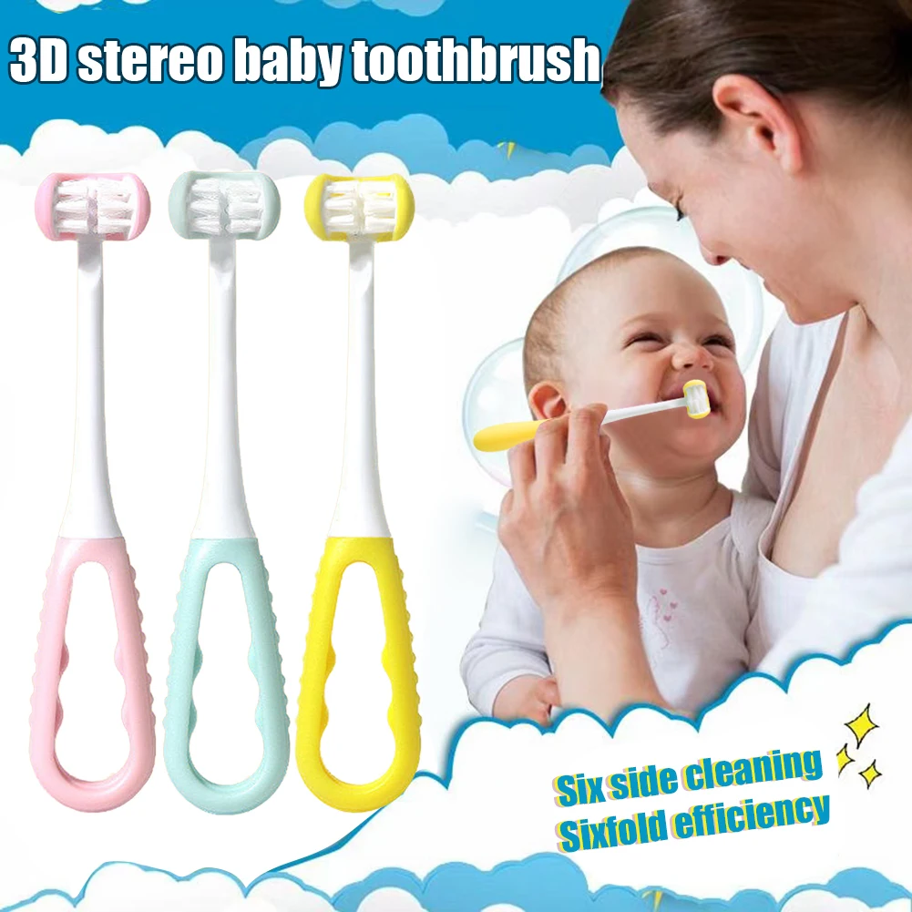 Baby Toothbrush Children 360 Degree 3 Sided Child Toothbrush Teethers Baby Brush Silicone Kids Teeth Oral Care Cleaning
Baby Toothbrush Children 360 Degree 3 Sided Child Toothbrush Teethers Baby Brush Silicone Kids Teeth Oral Care Cleaning