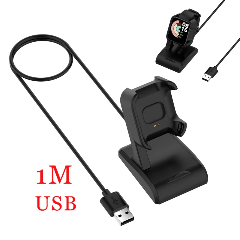 

1M USB Charging Cable Cradle Dock Charger For XiaoMi Mi Watch lite Global Version for Redmi Watch Smartband Chargers