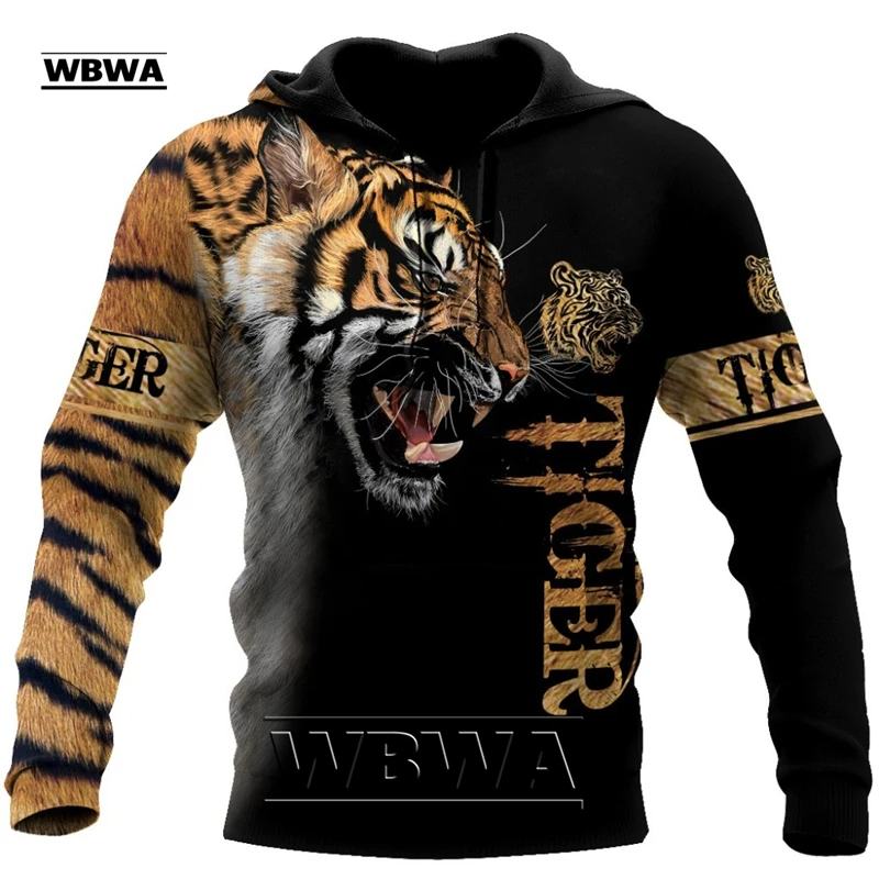 Brand Fashion Autumn lion Hoodies White Tiger Skin 3D All Over Printed Mens Sweatshirt Unisex Zip Pullover Casual Jacket | Мужская