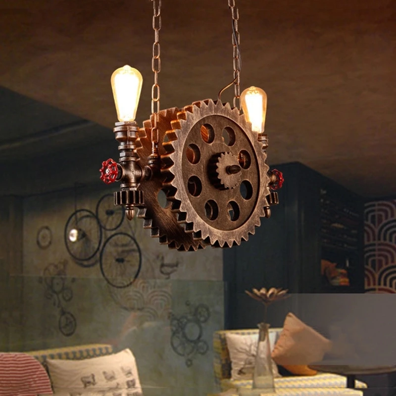 Industry Wind Light Retro Loft Chandelier Living Room Bedroom Dining Room Bar Club Pub Restaurant Light Gear Cafe Pendant Lamp
Industry Wind Light Retro Loft Chandelier Living Room Bedroom Dining Room Bar Club Pub Restaurant Light Gear Cafe Pendant Lamp