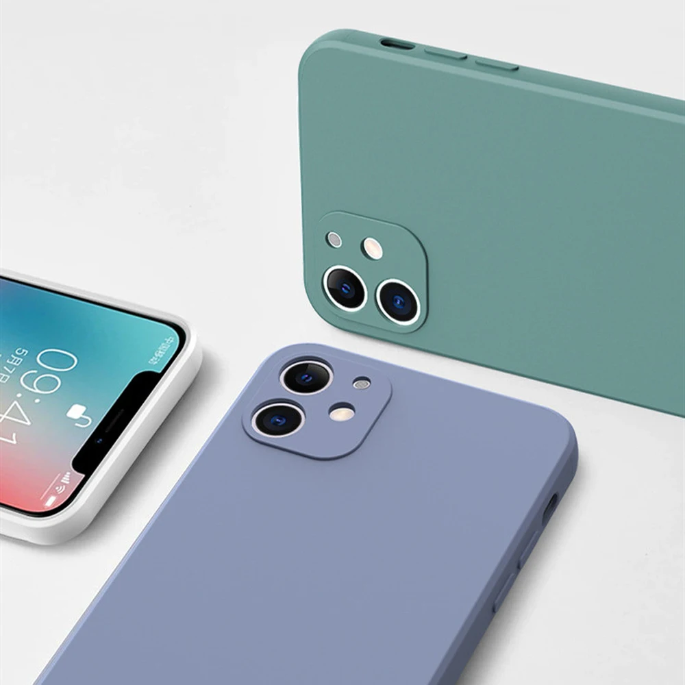 Новый стиль квадратный жидкий Мягкий силиконовый чехол для телефона iPhone 11 Pro Max XR X