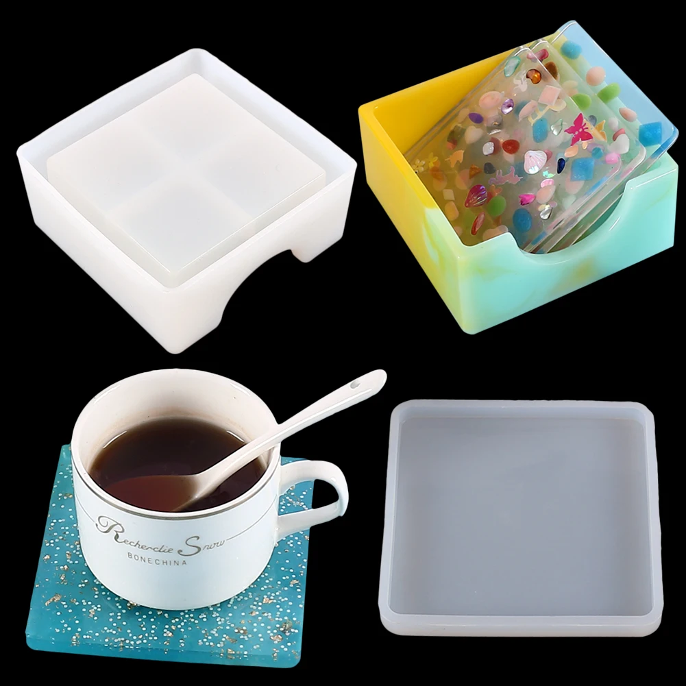 Square Coaster Silicone Mold with Coaster Storage Box Silicone Mold Set DIY Table Craft Casting Epoxy Resin Mold Home Decoration
Square Coaster Silicone Mold with Coaster Storage Box Silicone Mold Set DIY Table Craft Casting Epoxy Resin Mold Home Decoration