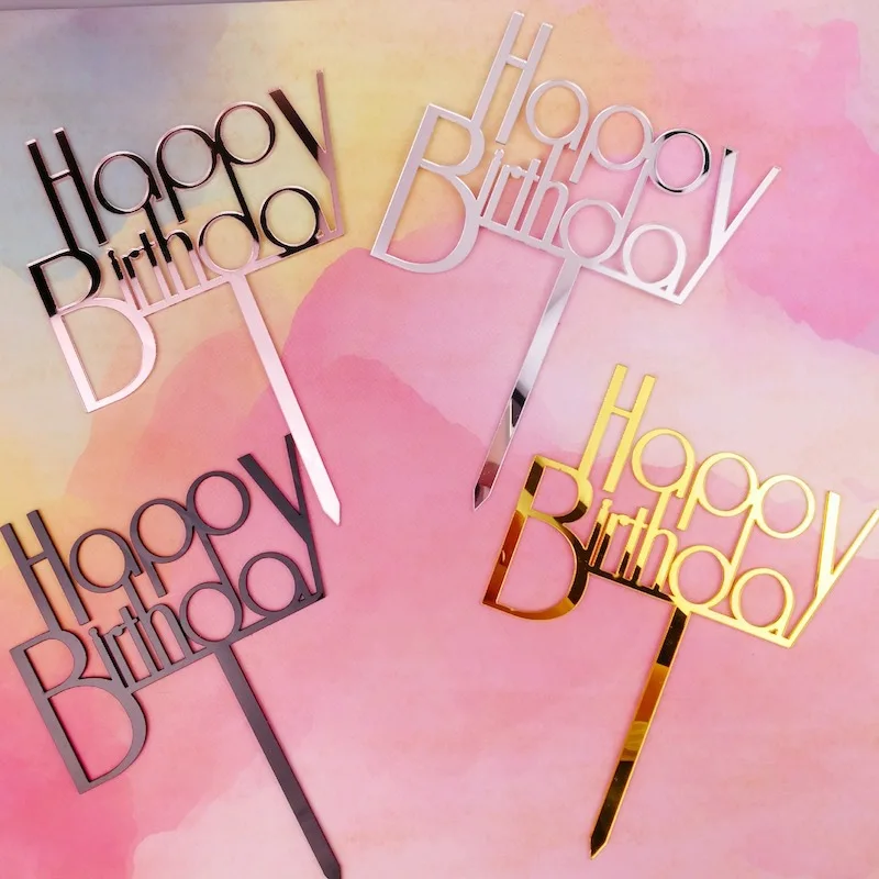 Gold Silver Happy Birthday Cake Topper Acrylic Classic Birthday Cupcake Topper Party Cake Decorations for Baby Kids Birthday
Gold Silver Happy Birthday Cake Topper Acrylic Classic Birthday Cupcake Topper Party Cake Decorations for Baby Kids Birthday