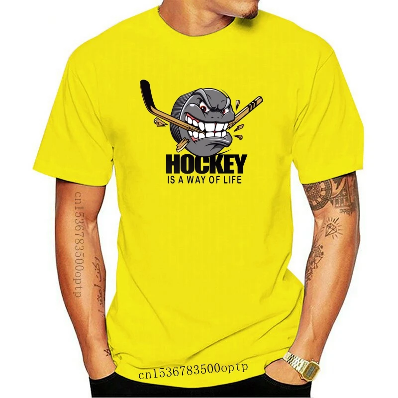 

Мужские Смешные крутые новые футболки с изображением персонажа айсер хоккейера жизни Шуточный слоган профессиональная рубашка подарки Фу...