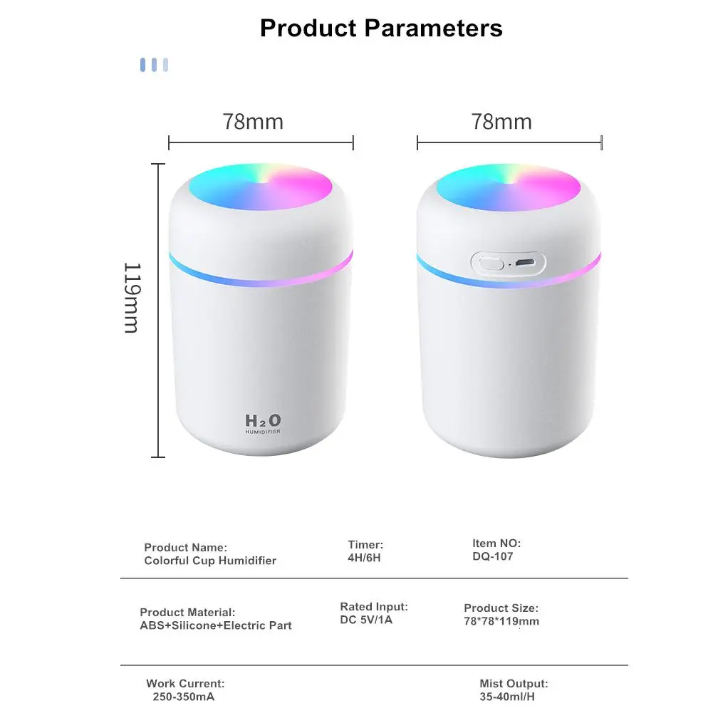 USB Colorful LED Light Humidifier Car Home Office Aromas Diffuser Air Purifier Automobiles Interior Ornaments
USB Colorful LED Light Humidifier Car Home Office Aromas Diffuser Air Purifier Automobiles Interior Ornaments