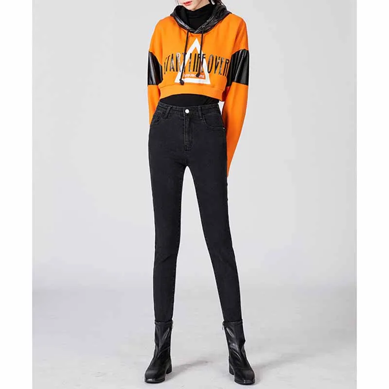 Autumn winter tight small foot pencil pants female slim lift buttock thick velvet high waist plus velvet jeans female ZC606
Autumn winter tight small foot pencil pants female slim lift buttock thick velvet high waist plus velvet jeans female ZC606