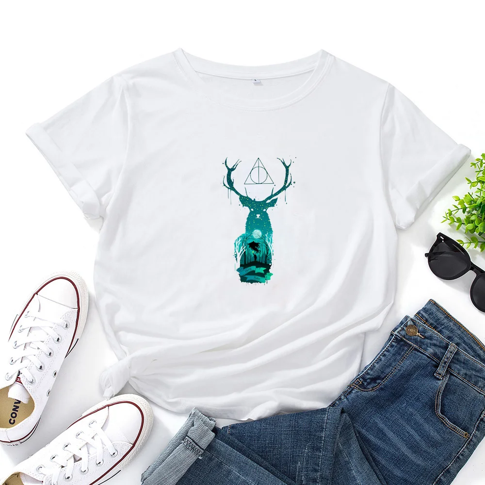 Forest Adventure Graphic Print T Shirt Women Deer Shape Tee Shirt Female Clothes Fashion Casual Tshirt Women Harajuku Loose Top
Forest Adventure Graphic Print T Shirt Women Deer Shape Tee Shirt Female Clothes Fashion Casual Tshirt Women Harajuku Loose Top