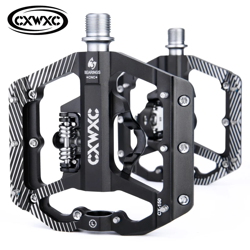 CXWXC Dual Function Bike Pedals Platforms Flat / Clipless MTB Road Bmx Pedals SPD Cleats 3 Sealed Bearings For Cycling Bicycle
CXWXC Dual Function Bike Pedals Platforms Flat / Clipless MTB Road Bmx Pedals SPD Cleats 3 Sealed Bearings For Cycling Bicycle