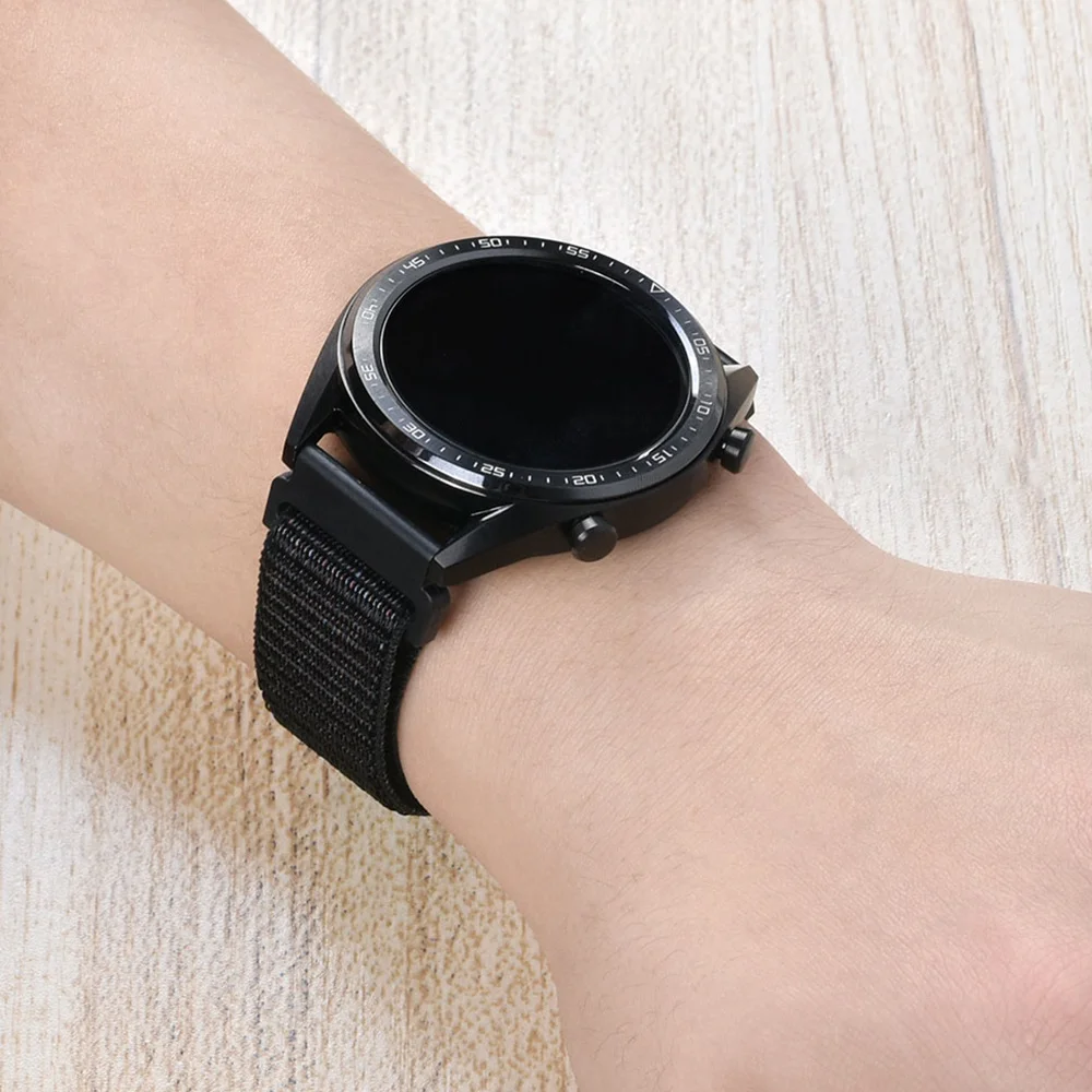 Ремешок нейлоновый для Galaxy Watch 3 браслет active 2 Samsung Gear S3 Frontier Huawei watch GT 2e pro 20 мм/22 мм 45