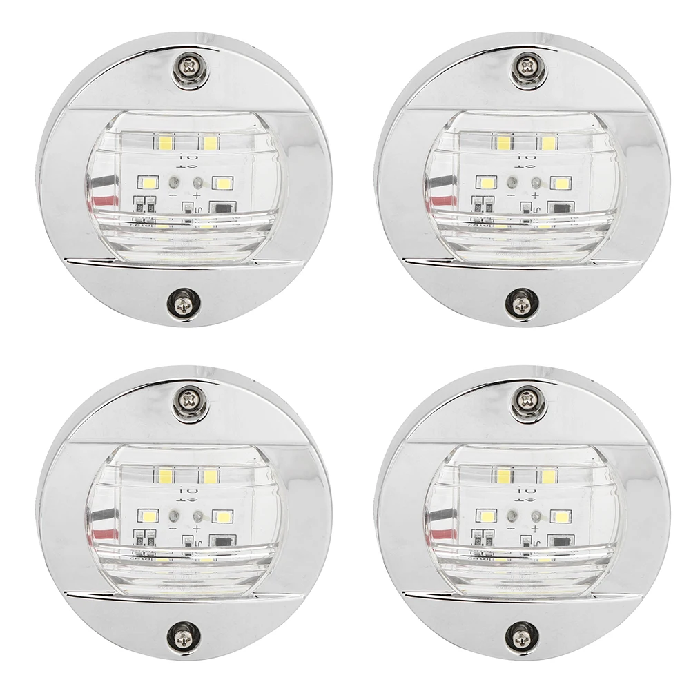4pcs Clear Lens LED Round Navigation Stern White Light 12V Chrome Waterproof for Boat Yacht Trucks
4pcs Clear Lens LED Round Navigation Stern White Light 12V Chrome Waterproof for Boat Yacht Trucks