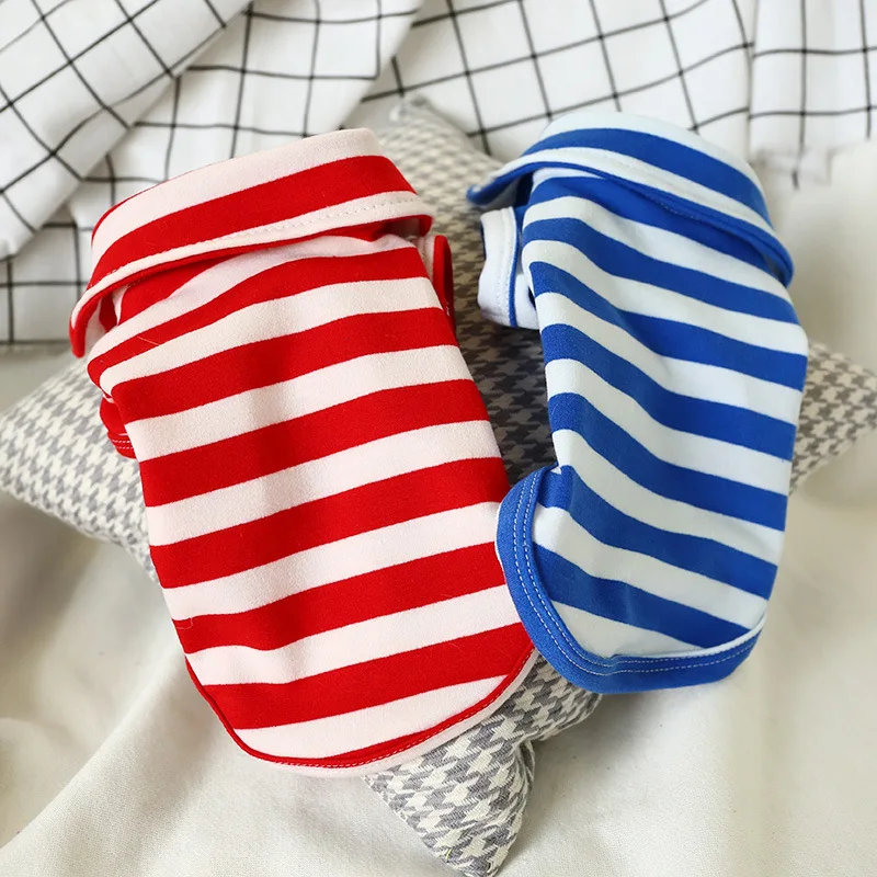 Dog Clothes Classic Pet T-shirt Cotton Striped Shirts for Cats Dogs Spring Summer Clothing for Small Dogs Chihuahua Pug Clothing
Dog Clothes Classic Pet T-shirt Cotton Striped Shirts for Cats Dogs Spring Summer Clothing for Small Dogs Chihuahua Pug Clothing