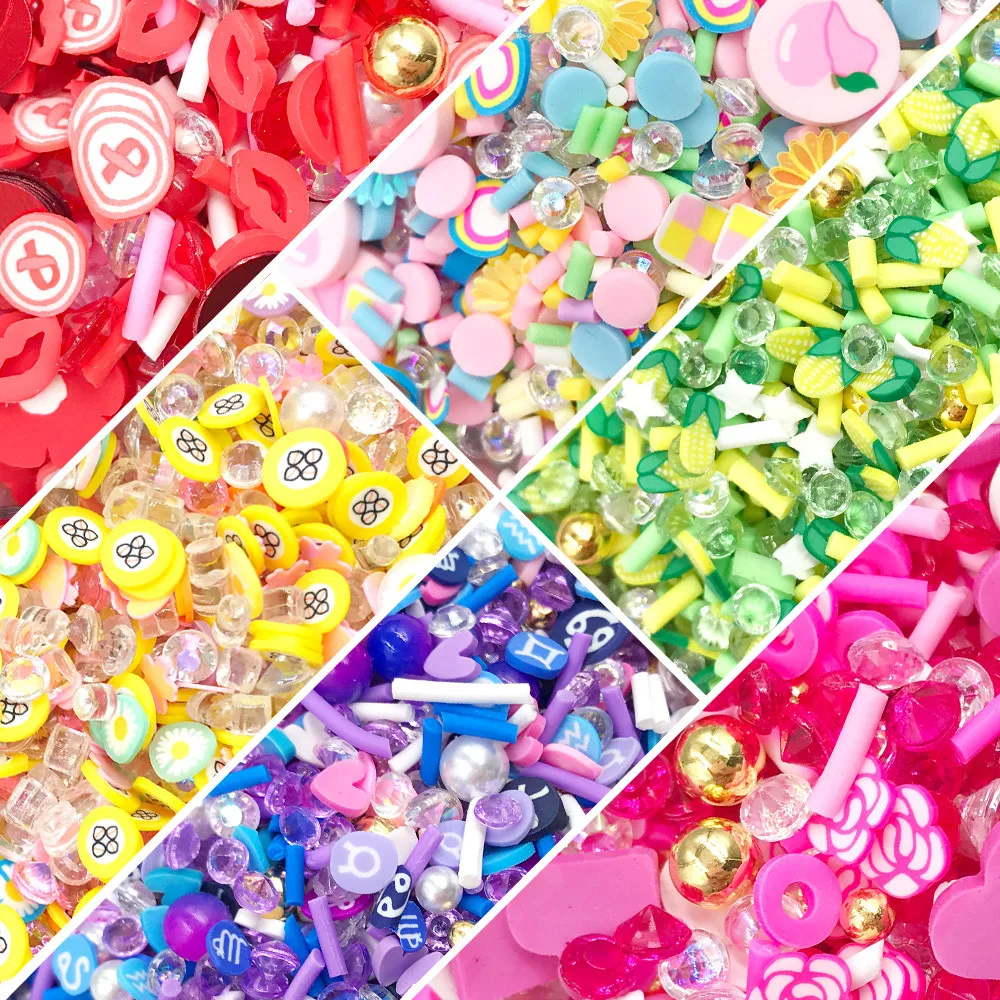 50g Mixed Fruit Animal Flower Polymer Slice Pearl Rhinestone Clay Sprinkles for Craft Slime Filler Material DIY Tiny Accessories 
50g Mixed Fruit Animal Flower Polymer Slice Pearl Rhinestone Clay Sprinkles for Craft Slime Filler Material DIY Tiny Accessories