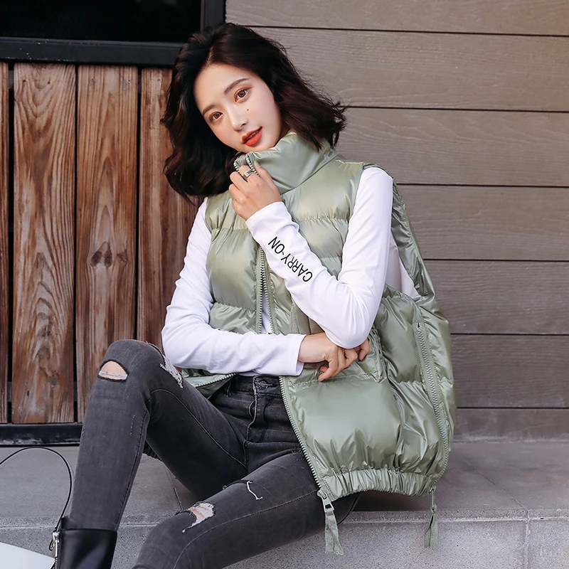 YOSIBCD Women 2021 Fashion Double-Sided Wear Cropped Padded Waistcoat Vintage High Adjustable Hem Female Vest Coat Mujer
YOSIBCD Women 2021 Fashion Double-Sided Wear Cropped Padded Waistcoat Vintage High Adjustable Hem Female Vest Coat Mujer