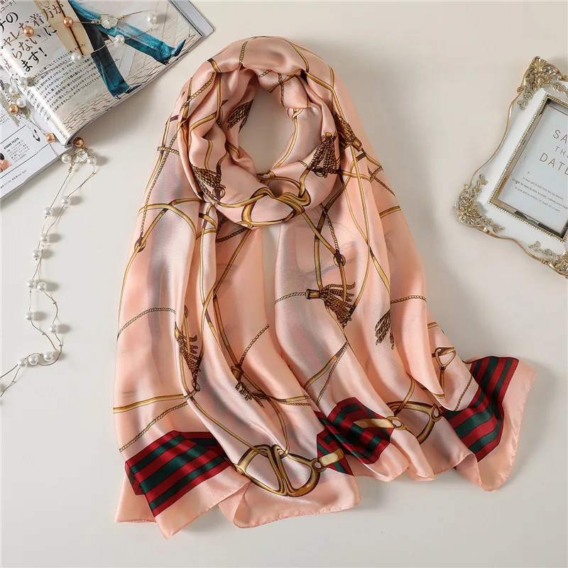 Women Silk Scarf Chiffon Hijab Mousseline Designer Scarves Foulard Femme Head Small 39pc | Аксессуары для одежды