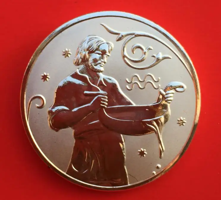 Silver-plated coins constellation series Aquarius 12 zodiac sign Commemorative Coin Badge Embossed Collectibles Art Souvenir
Silver-plated coins constellation series Aquarius 12 zodiac sign Commemorative Coin Badge Embossed Collectibles Art Souvenir