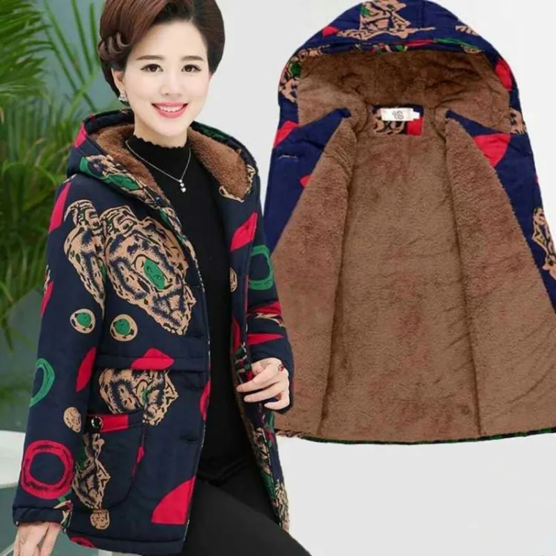 Winter Jacket Women New 2021 Thick Middle Aged Mother Quilted Velvet Coat Hooded Big Size Elderly Female Wadded Parkas XL-4XL
Winter Jacket Women New 2021 Thick Middle Aged Mother Quilted Velvet Coat Hooded Big Size Elderly Female Wadded Parkas XL-4XL