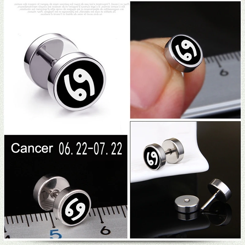 Todorova 1pcs Stainless Steel 12 Constellation Earrings Male Punk Screw Back Astrology Horoscope Zodiac Signs Stud Earrings
Todorova 1pcs Stainless Steel 12 Constellation Earrings Male Punk Screw Back Astrology Horoscope Zodiac Signs Stud Earrings