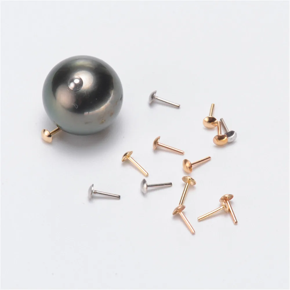 DIY Bead Caps G18K Yellow Gold Pearl Round bottom T needle Components/Jewelry Findings/pendant ring sealing T needle
DIY Bead Caps G18K Yellow Gold Pearl Round bottom T needle Components/Jewelry Findings/pendant ring sealing T needle
