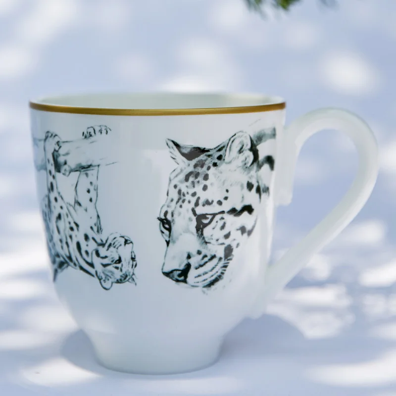 Bone China Phnom Penh Ceramic afternoon tea Cup Creative Coffee Cup Saucer Set Cup Dish Pull Flower Coffee Cup Dish