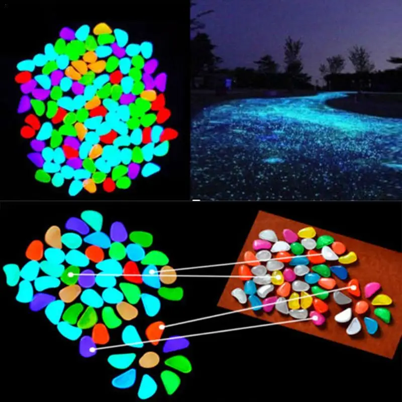 Glowing Dark Artificial Gems Colored Fluorescent Pebble Stones For Swimming Pool Aquarium Sidewalk Garden Decoration DIY Handmad
Glowing Dark Artificial Gems Colored Fluorescent Pebble Stones For Swimming Pool Aquarium Sidewalk Garden Decoration DIY Handmad