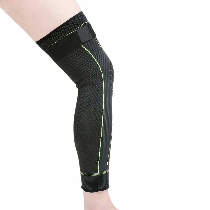 Hot elastic yellow-green stripe sports lengthen knee pad leg sleeve non-slip bandage compression leg warmer for men and women 
Hot elastic yellow-green stripe sports lengthen knee pad leg sleeve non-slip bandage compression leg warmer for men and women