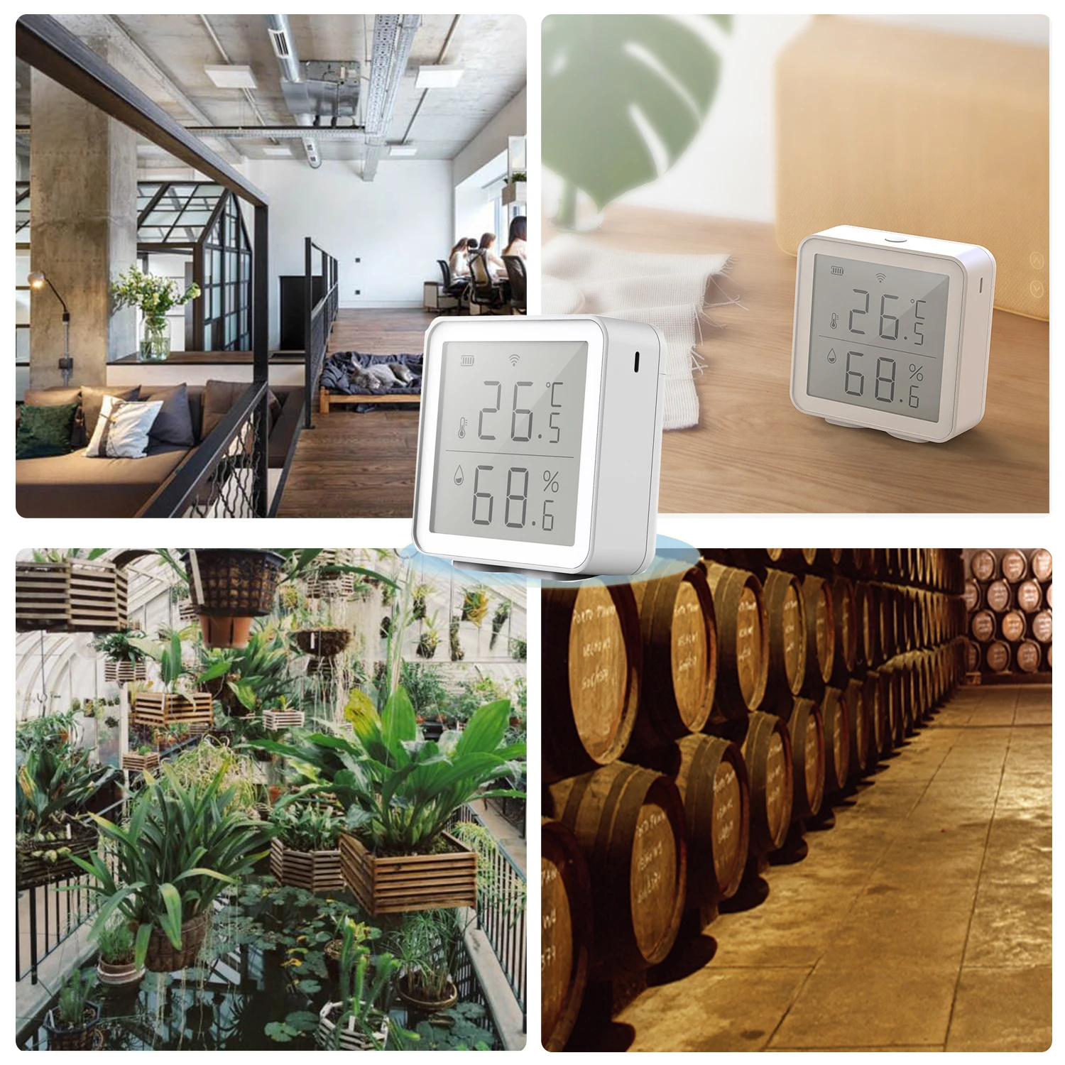 Tuya WiFi Temperature And Humidity Sensor Smart Home Indoor Intelligent Sensor Thermometer Humidity Meter Work With Alexa
Tuya WiFi Temperature And Humidity Sensor Smart Home Indoor Intelligent Sensor Thermometer Humidity Meter Work With Alexa