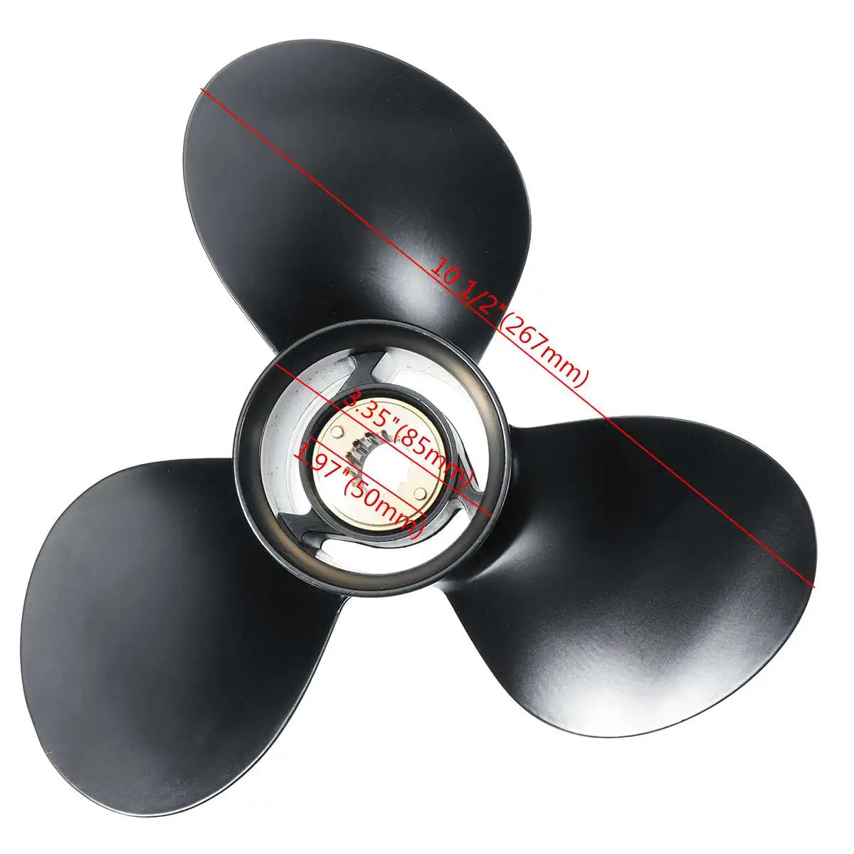 10 1/2 x 13 Aluminum Outboard Propeller For Mercury Engine 25-70HP 48-816704A40 3 Blades Marine Propeller 13 Tooth Spline
10 1/2 x 13 Aluminum Outboard Propeller For Mercury Engine 25-70HP 48-816704A40 3 Blades Marine Propeller 13 Tooth Spline