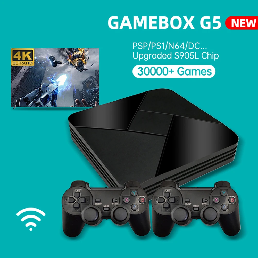 Powkiddy G5 S905L Mini Game Box Console Emulator 30000/40000+ Games WiFi Retro TV Box Video Game Player with Wired/Wireless Cont
Powkiddy G5 S905L Mini Game Box Console Emulator 30000/40000+ Games WiFi Retro TV Box Video Game Player with Wired/Wireless Cont