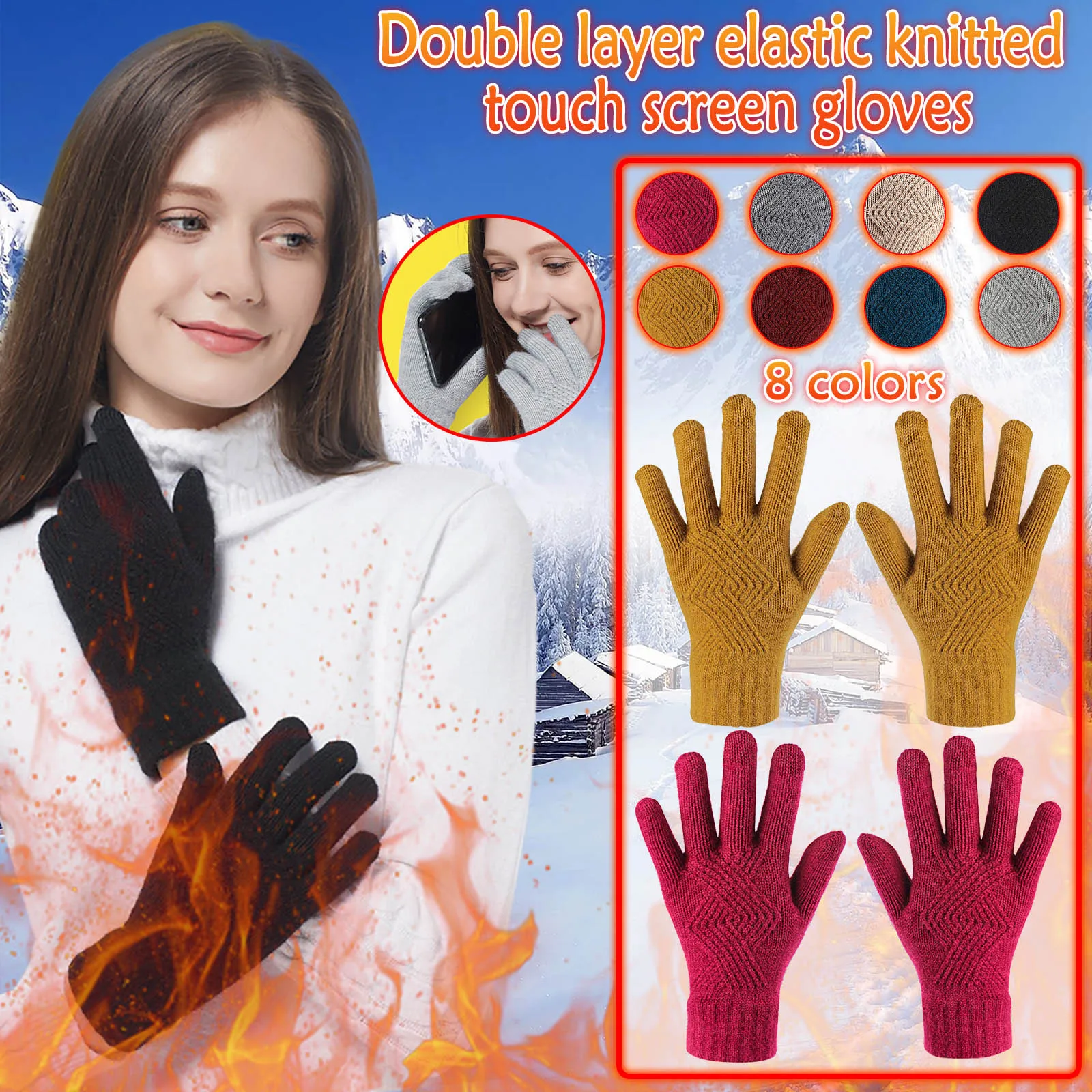Hot New Unisex Wool Knitted Touchscreen Gloves Men and Women Autumn And Winter Keep Warm All Fingers Gloves Lover's Gift
Hot New Unisex Wool Knitted Touchscreen Gloves Men and Women Autumn And Winter Keep Warm All Fingers Gloves Lover's Gift