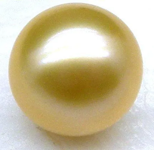 

HABITOO Luxury Natural 10-11mm Gold Yellow Round Pearl Undrilled Single Loose Beads for Jewelry Making Ring/earring/Pendant DIY