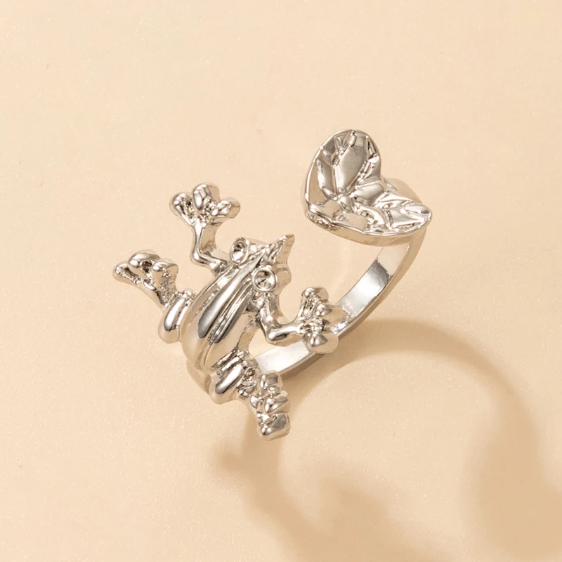 Docona Punk Frog Lotus Leaf Open Finger Rings for Women Men Creativity Animal Adjustable Alloy Metal Mix Colors Party Jewelry
Docona Punk Frog Lotus Leaf Open Finger Rings for Women Men Creativity Animal Adjustable Alloy Metal Mix Colors Party Jewelry