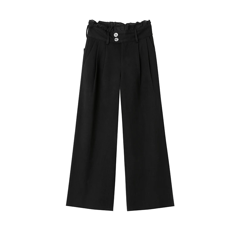 XITAO Black Women Wide Leg Pants High Waist Pleated Goddess Fan 2020 Autumn Elegant Lace Trimmings Ankle Length Pants XJ5011
XITAO Black Women Wide Leg Pants High Waist Pleated Goddess Fan 2020 Autumn Elegant Lace Trimmings Ankle Length Pants XJ5011