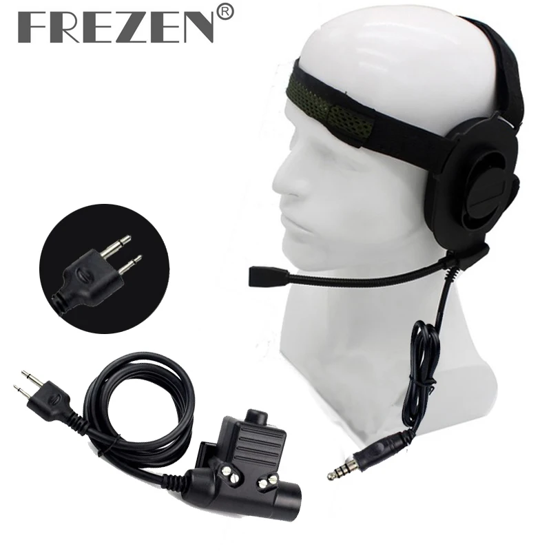 

HD01 Z tactical Bowman Elite II Headset With U94 PTT Adapter Z113 Standard Version For ICOM IC-F21 IC-F10 Two Way Radio A38