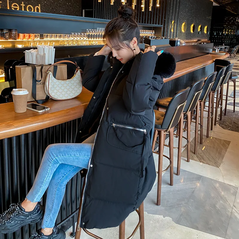 Long over-the-knee big fur collar padded jacket women's winter 2021 new style Korean personality big pocket padded bread jacket
Long over-the-knee big fur collar padded jacket women's winter 2021 new style Korean personality big pocket padded bread jacket