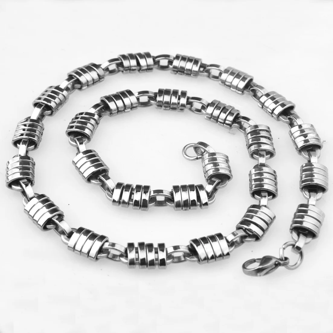 7 "-40" 9 мм полированный серебряный цвет Византийская цепочка ожерелье/браслет