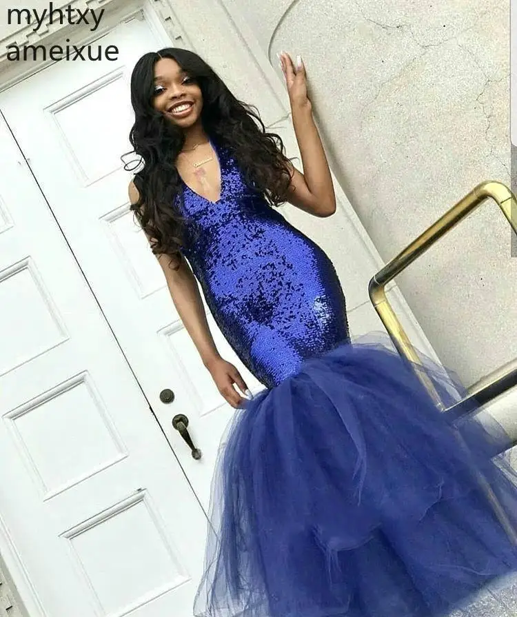 New Royal Blue Sexy Sequins Event Vintage Prom Dresses 2021 For Black Girls Wear Party Gowns Plus Size Custom Made Dress Elegant
New Royal Blue Sexy Sequins Event Vintage Prom Dresses 2021 For Black Girls Wear Party Gowns Plus Size Custom Made Dress Elegant