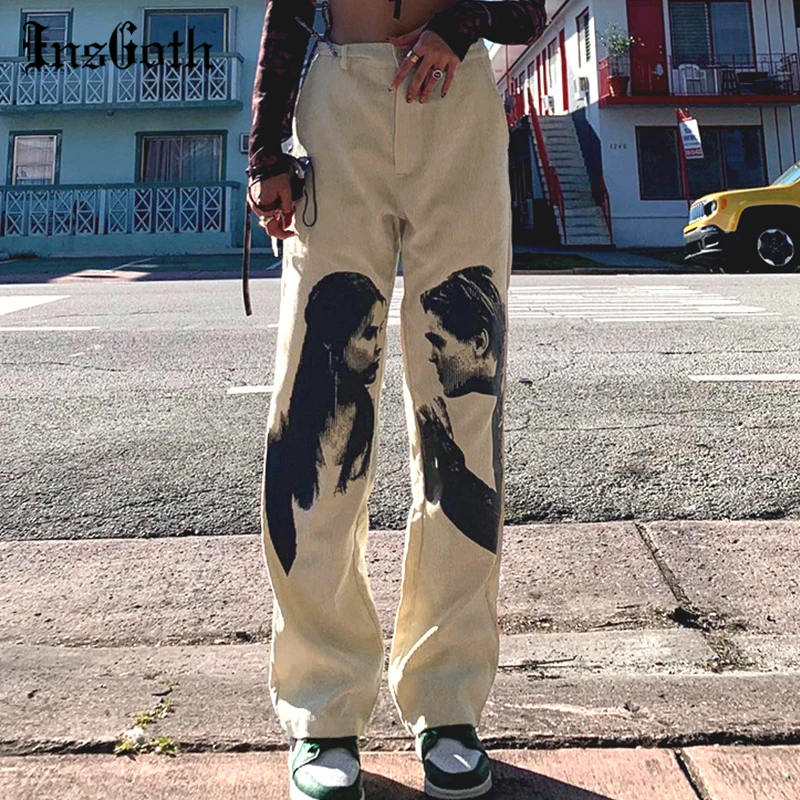 InsGoth Y2K Goth Portrait Print Pants Harajuku Punk Apricot High Waist Corduroy Trousers Streetwear Grunge Autumn Long Trousers
InsGoth Y2K Goth Portrait Print Pants Harajuku Punk Apricot High Waist Corduroy Trousers Streetwear Grunge Autumn Long Trousers