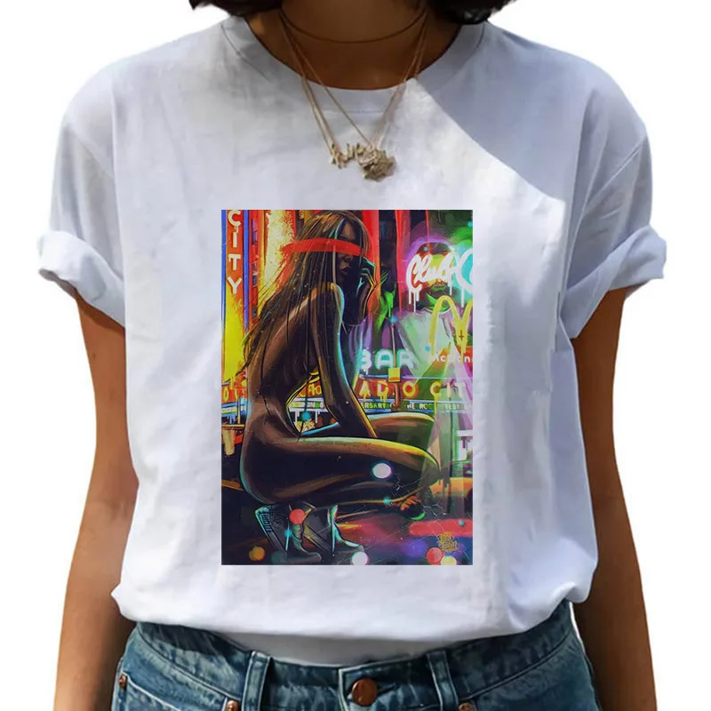 Colorful street trend black girl cartoon woman T-shirt summer fashion hip-hop gothic style punk aesthetic short sleeves Top Tees
Colorful street trend black girl cartoon woman T-shirt summer fashion hip-hop gothic style punk aesthetic short sleeves Top Tees