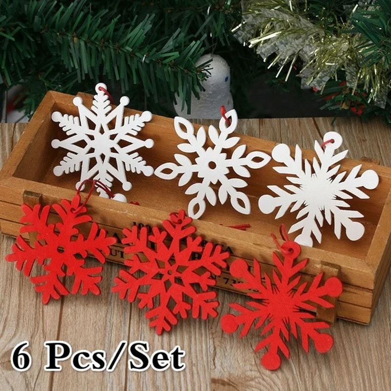 6Pcs Creative Wooden Snowflakes Christmas Pendants Ornaments for Christmas Tree Party Decorations Home outdoor Kids Gift
6Pcs Creative Wooden Snowflakes Christmas Pendants Ornaments for Christmas Tree Party Decorations Home outdoor Kids Gift