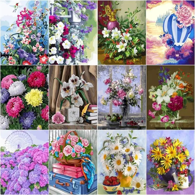 CHENISTORY Diy Oil Painting By Number Kits Drawing 40x50cm Canvas For Adult Kids Handpainted Flowers Home Decor
CHENISTORY Diy Oil Painting By Number Kits Drawing 40x50cm Canvas For Adult Kids Handpainted Flowers Home Decor
