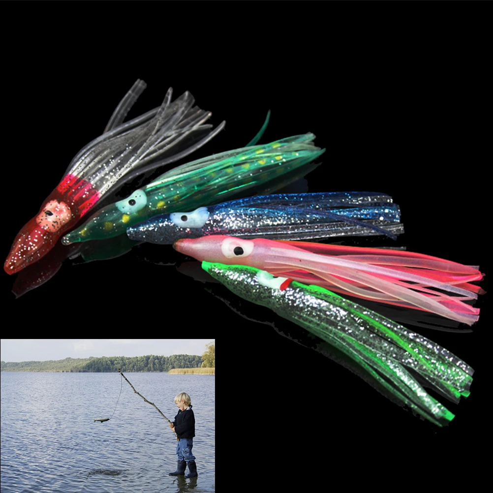 5Pcs/lot Soft Octopus Fishing Lures For Jigs Mixed Color Luminous Octopus Skirts Artificial Jigging Bait Squid Skirt Octopus
5Pcs/lot Soft Octopus Fishing Lures For Jigs Mixed Color Luminous Octopus Skirts Artificial Jigging Bait Squid Skirt Octopus