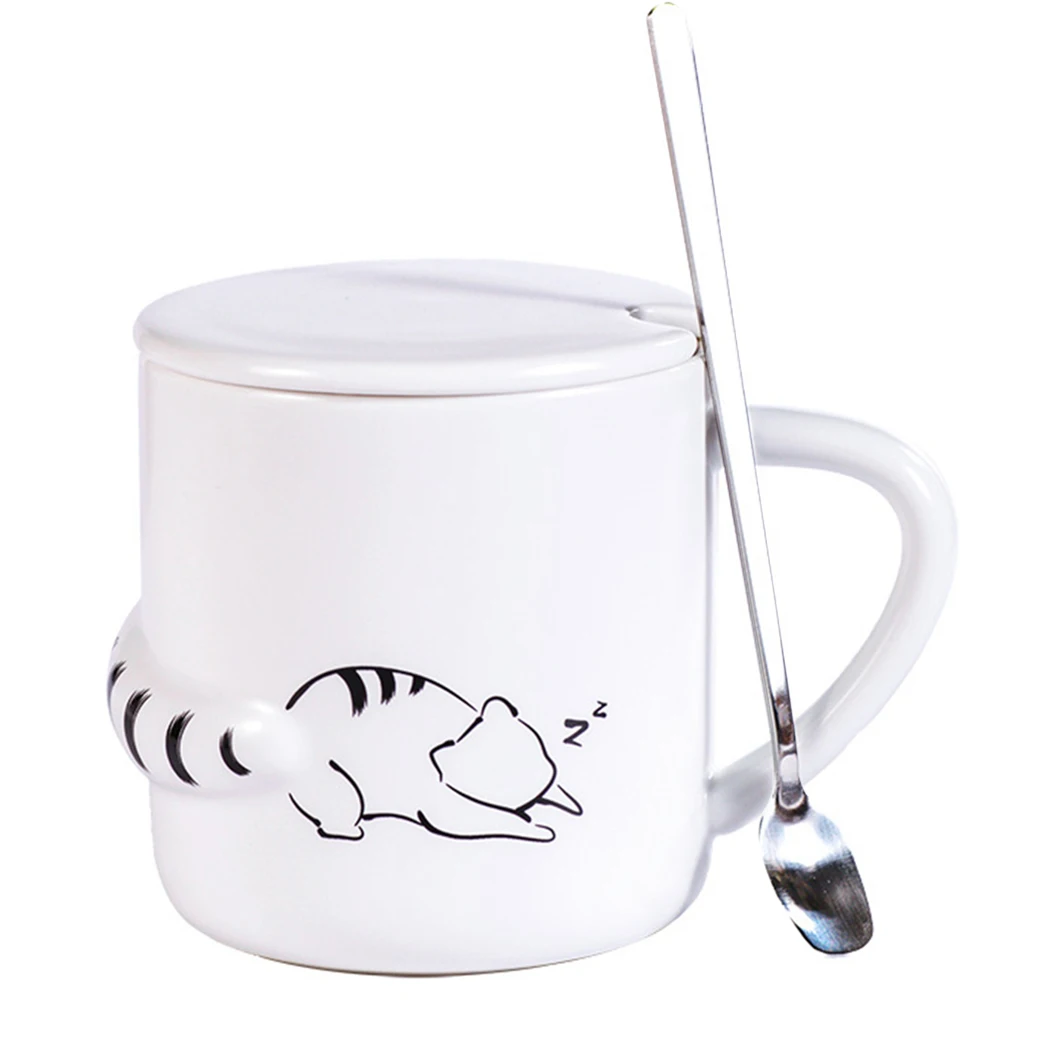 Funny Cat Mug Set Cartoon Unique Cat Lover Mug Ceramic Milk Mug with Lid & Spoon Lady Valentine's Day Anniversary Gift
Funny Cat Mug Set Cartoon Unique Cat Lover Mug Ceramic Milk Mug with Lid & Spoon Lady Valentine's Day Anniversary Gift