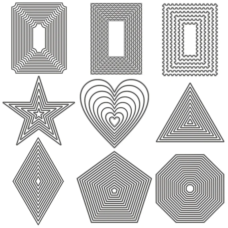 Various Shapes of Frames Metal Cutting Dies for DIY Scrapbook Album Paper Card Decoration Crafts Embossing 2021 New Dies
Various Shapes of Frames Metal Cutting Dies for DIY Scrapbook Album Paper Card Decoration Crafts Embossing 2021 New Dies