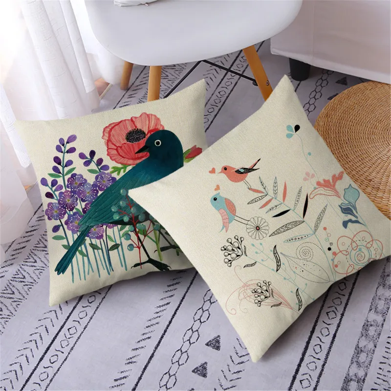 Fuwatacchi Linen Cushion Cover Birds on Plant Branch Picture Decorative Pillow Cover for Home Sofa Fall Decor Pillowcase 45X45cm
Fuwatacchi Linen Cushion Cover Birds on Plant Branch Picture Decorative Pillow Cover for Home Sofa Fall Decor Pillowcase 45X45cm