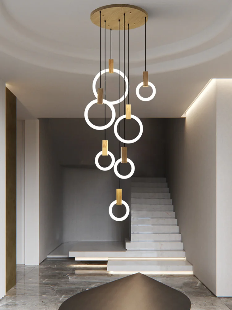 Modern LED Chandelier ceiling living room Wooden lighting dining pendant lamps Acrylic Ring fixtures stairs deco hanging lights
Modern LED Chandelier ceiling living room Wooden lighting dining pendant lamps Acrylic Ring fixtures stairs deco hanging lights