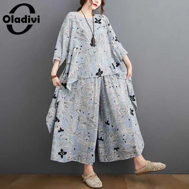 Спортивный костюм Oladivi женский из двух предметов, модная футболка и штаны с принтом, Большие Штаны, размеры до 5XL
Спортивный костюм Oladivi женский из двух предметов, модная футболка и штаны с принтом, Большие Штаны, размеры до 5XL