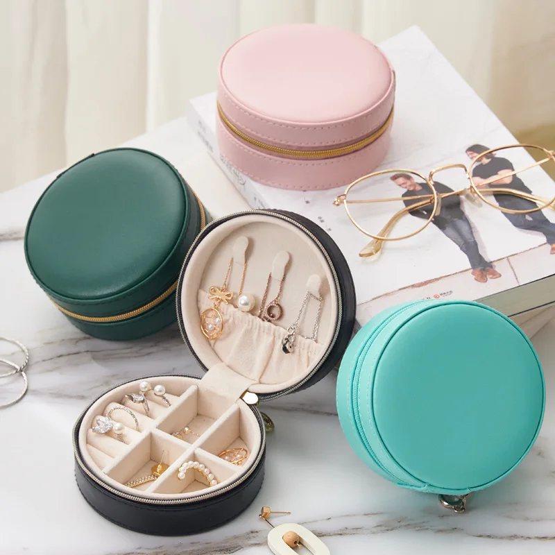 Round Jewelry Storage Box Creative Portable Travel Ornament Ear Stud Necklace Ring Zipper Organizer Women Birthday Gift
Round Jewelry Storage Box Creative Portable Travel Ornament Ear Stud Necklace Ring Zipper Organizer Women Birthday Gift