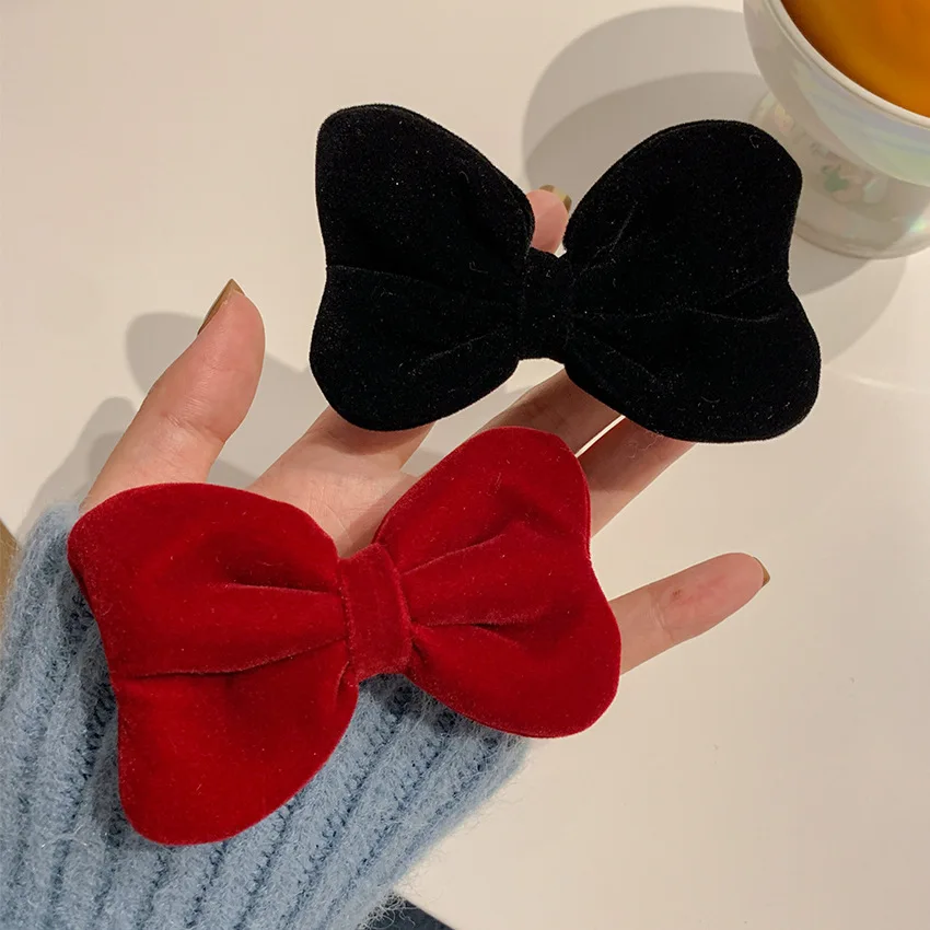 Big Smooth Velvet Hair Bows With Clips Wine Red Black Bowknot Hairpins Girls Barrettes Clips Kids Hair Ornament Hair Accessories
Big Smooth Velvet Hair Bows With Clips Wine Red Black Bowknot Hairpins Girls Barrettes Clips Kids Hair Ornament Hair Accessories